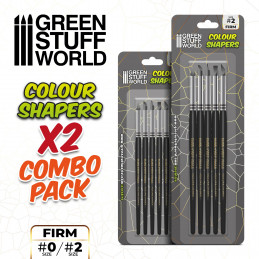 Colour Shapers Brushes COMBO 0 and 2 - BLACK FIRM | Silicone Tools