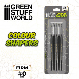 Colour Shapers Brushes SIZE 0 - BLACK FIRM | Silicone Tools