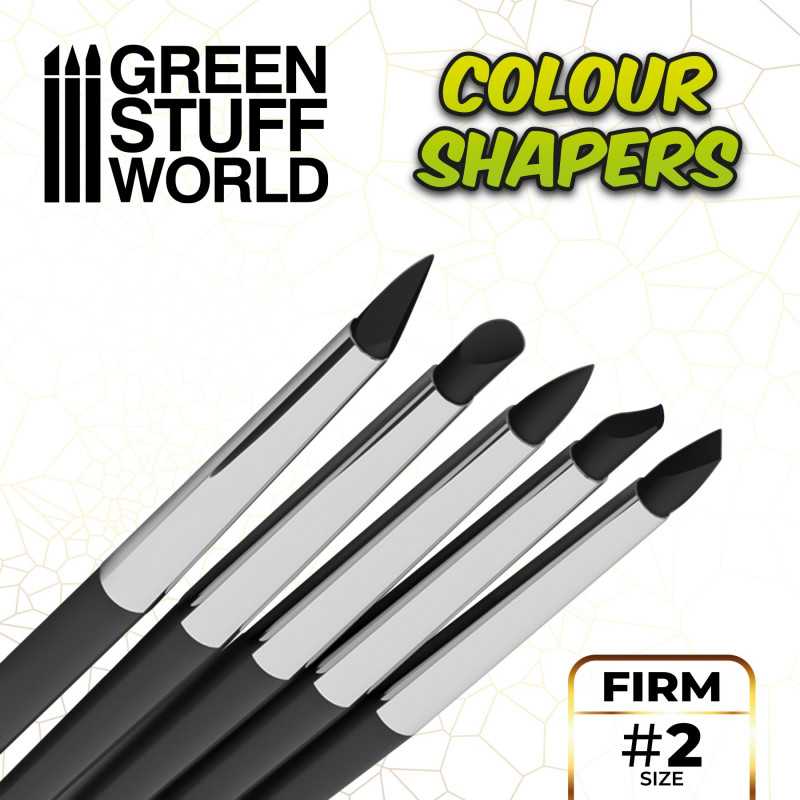 Colour Shapers Brushes SIZE 2 - BLACK FIRM | Silicone Tools