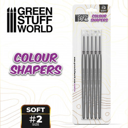 Colour Shapers Brushes SIZE 2 - WHITE SOFT | Modeling Tools