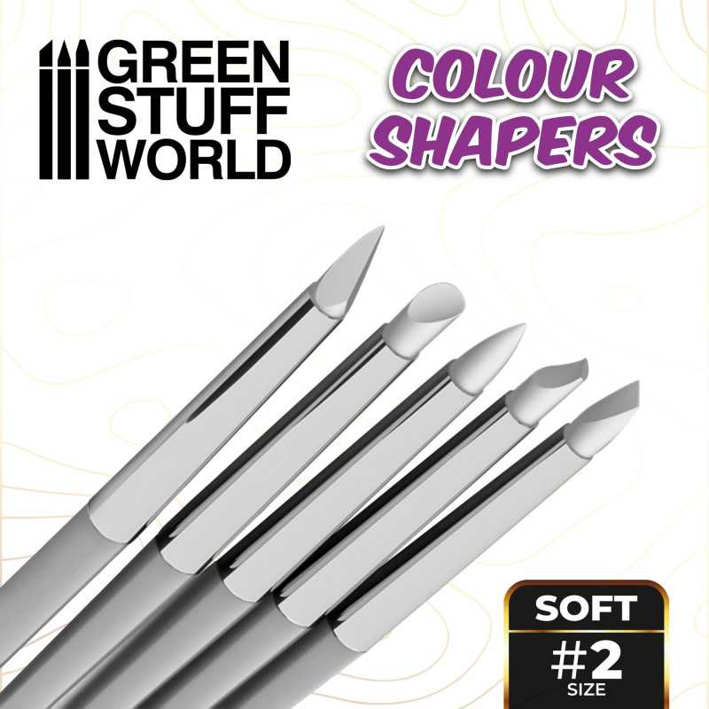 Colour Shapers Brushes SIZE 2 - WHITE SOFT | Modeling Tools Colour Shapers Brushes SIZE 2 - WHITE SOFT | Modeling Tools