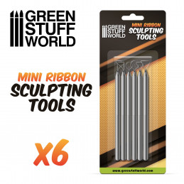 6x Mini Ribbon Sculpting Tool Set | Metal tools