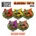 Blumenbüscheln - Selbstklebend - 6mm - GELBE Blumen