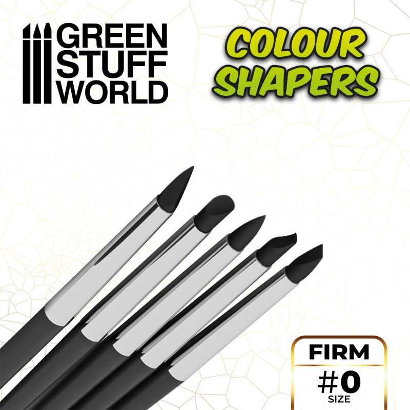 Colour Shapers Brushes SIZE 0 - BLACK FIRM | Silicone Tools