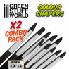 Colour Shapers Brushes COMBO 0 and 2 - BLACK FIRM