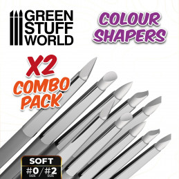 Colour Shapers Brushes COMBO 0 and 2 - WHITE SOFT | Silicone Tools