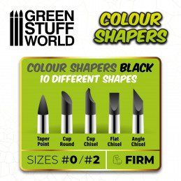 Colour Shapers Brushes COMBO 0 and 2 - BLACK FIRM | Silicone Tools