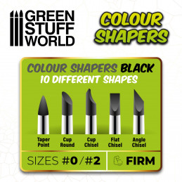 Modellierpinsel - Colour Shaper –Grösse 0 und 2 - SCHWARZE FIRME | Modellierpinsel