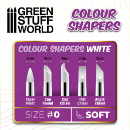 Pinceau Silicone - Colour Shapers TAILLE 0 - BLANC SOUPLE | Pinceaux en Silicone