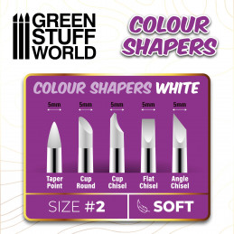 Colour Shapers Brushes SIZE 2 - WHITE SOFT | Modeling Tools