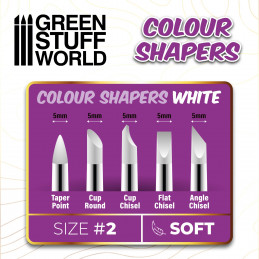 Modellierpinsel - Colour Shaper - Grösse 2 - WEIss WEICH | Modellierwerkzeuge