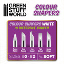 Modellierpinsel - Colour Shaper - Grösse 0 und 2 - WEIss WEICH