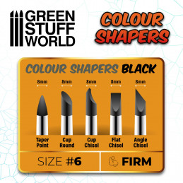 Modellierpinsel - Colour Shaper - Grösse 6 - SCHWARZE FIRME | Modellierpinsel