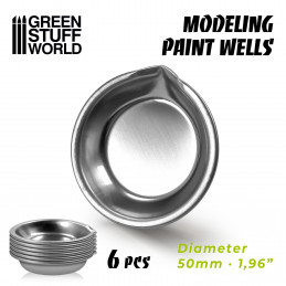 Modelling Paint Wells x6 | Paint Accesories