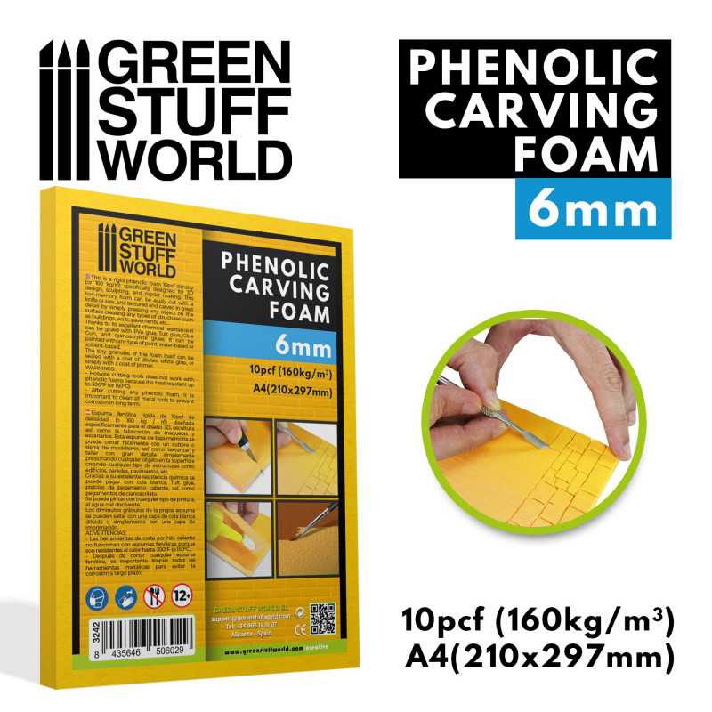 Phenolic Carving Foam 6mm - A4 size | Phenolic Carving Foam