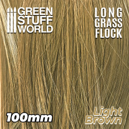 Long Grass Flock 100mm - Light Brown | Long Grass Flock