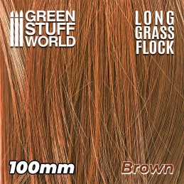 Langes Gras Flock 100mm - Braun | Langes Gras Flock