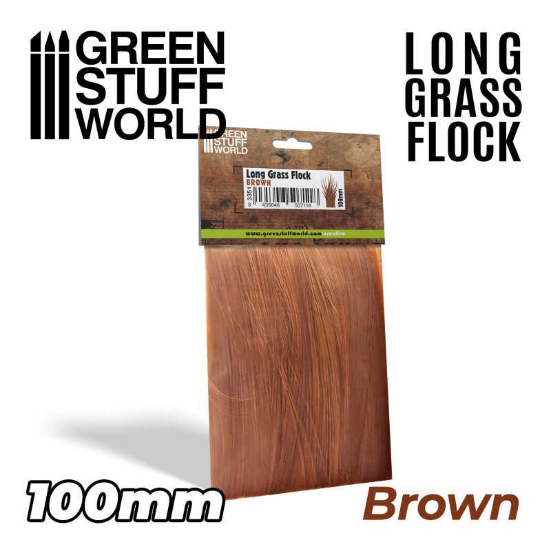 Langes Gras Flock 100mm - Braun | Langes Gras Flock