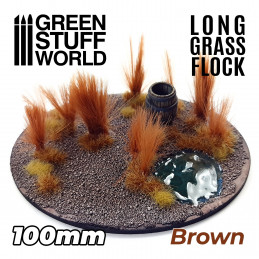 Langes Gras Flock 100mm - Braun | Langes Gras Flock