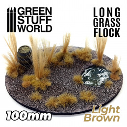 Long Grass Flock 100mm - Light Brown | Long Grass Flock