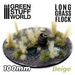 Long Grass Flock 100mm - Beige | Long Grass Flock