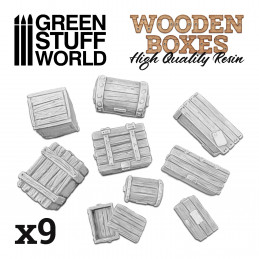 Wooden boxes set | Fantasy furniture and scenery