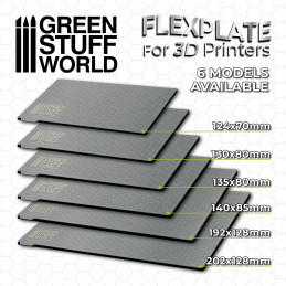 Placas flexibles para impresoras 3D - 124x70mm Placas de impresion flexibles