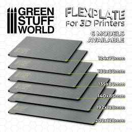Plaques flexibles pour imprimantes 3D - 124x70mm | Plateaux d'Impression Imprimantes 3D