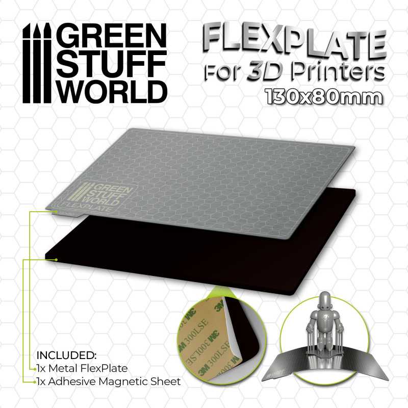 Piastre flessibili per stampanti 3D - 130x80mm | Piastre per stampatura flessibili