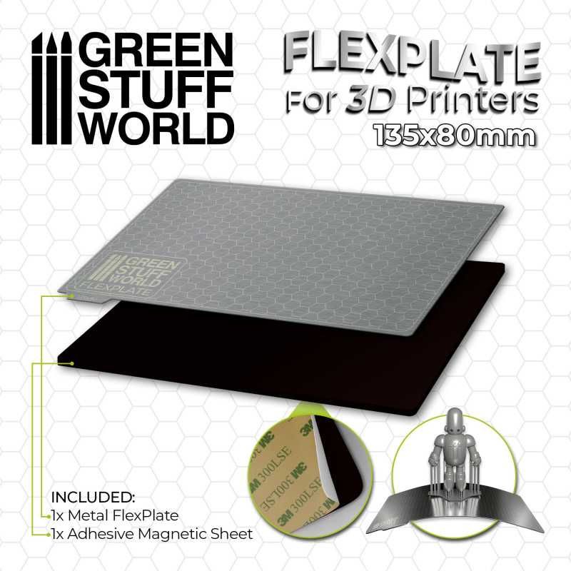 Plaques flexibles pour imprimantes 3D - 135x80mm | Plateaux d'Impression Imprimantes 3D