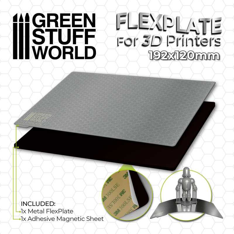 ▷ Plaques flexibles pour imprimantes 3D - 192x120mm 
