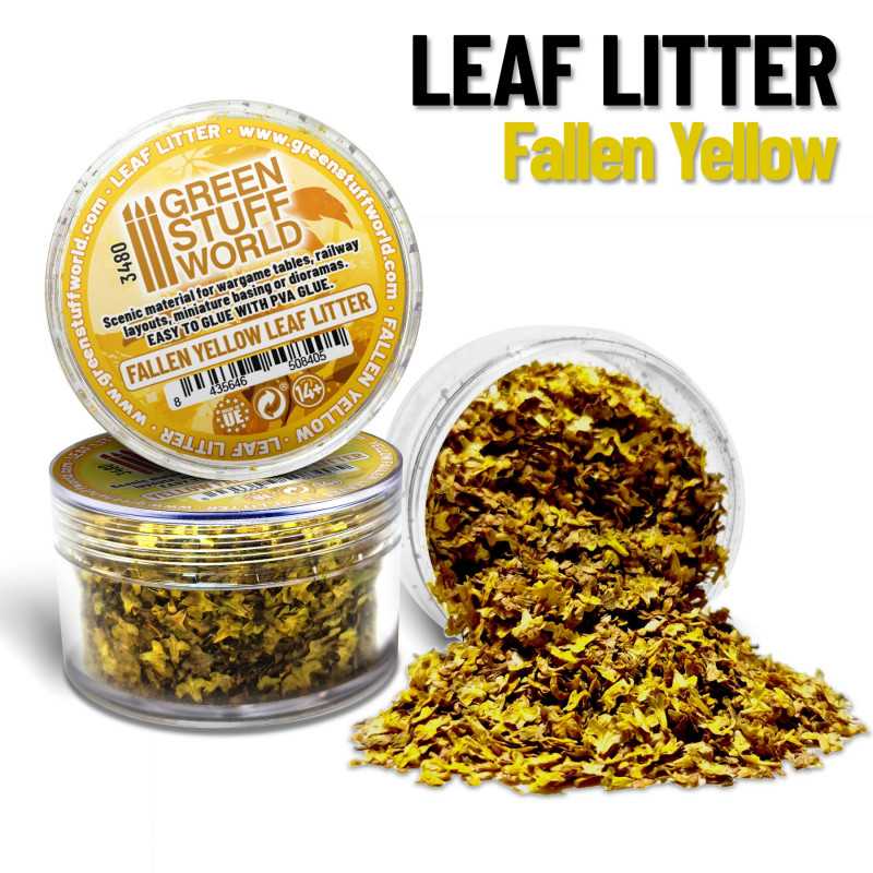 Leaf Litter - FALLEN YELLOW | Miniature leaves