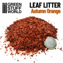 Natürliche Modell-Blätter Laubstreu - Herbstorange