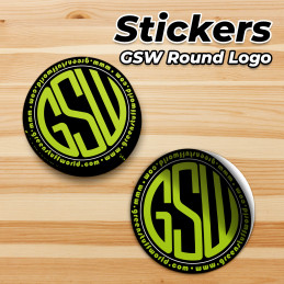 Round GSW Logo Sticker | Pegatinas merchan