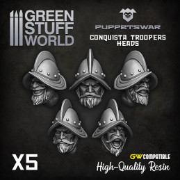 Conquista Troopers Heads | Resin items