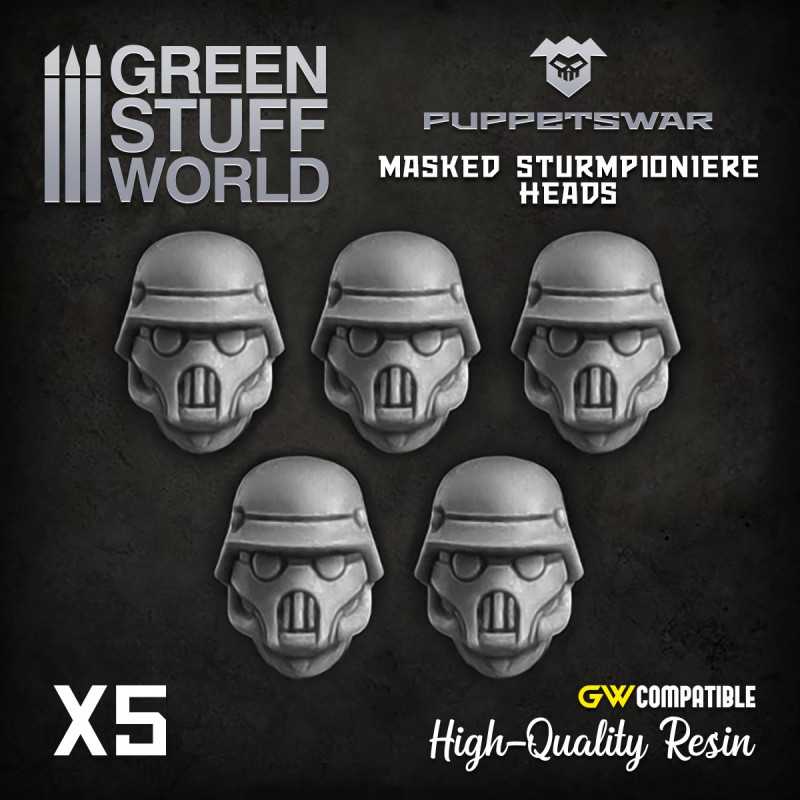 Masked Sturmpioniere heads | Resin items