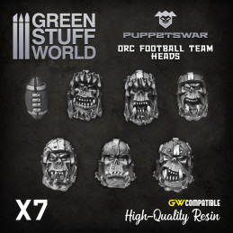 Orc Football Team heads | Resin items