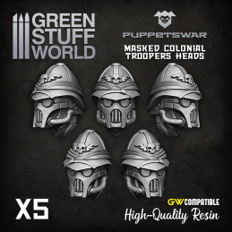 Masked Colonial Troopers Heads