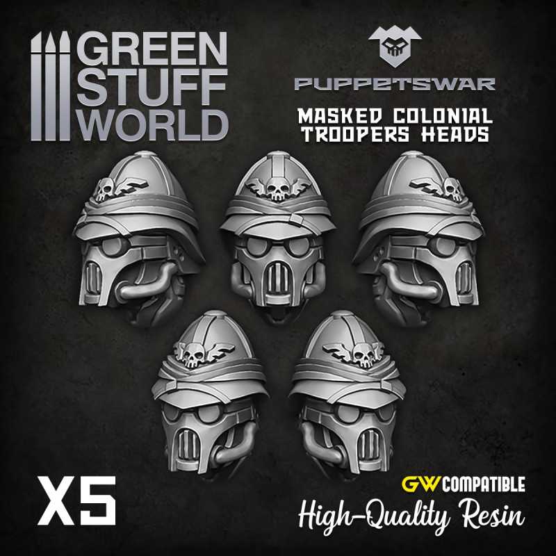 Masked Colonial Troopers Heads | Resin items
