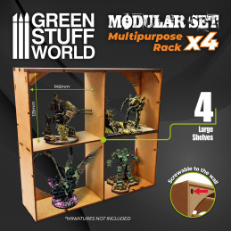 MDF Multipurpose Rack x4 | MDF Wood Displays
