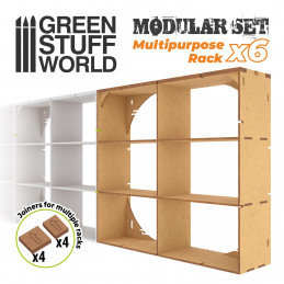 MDF Multipurpose Rack x6 | MDF Wood Displays