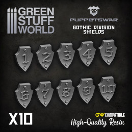 Gothic Division Shields | Resin items
