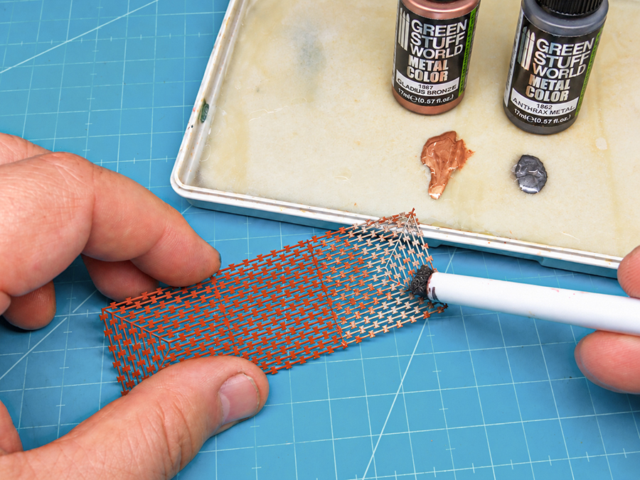 oxidizing photo-etched parts