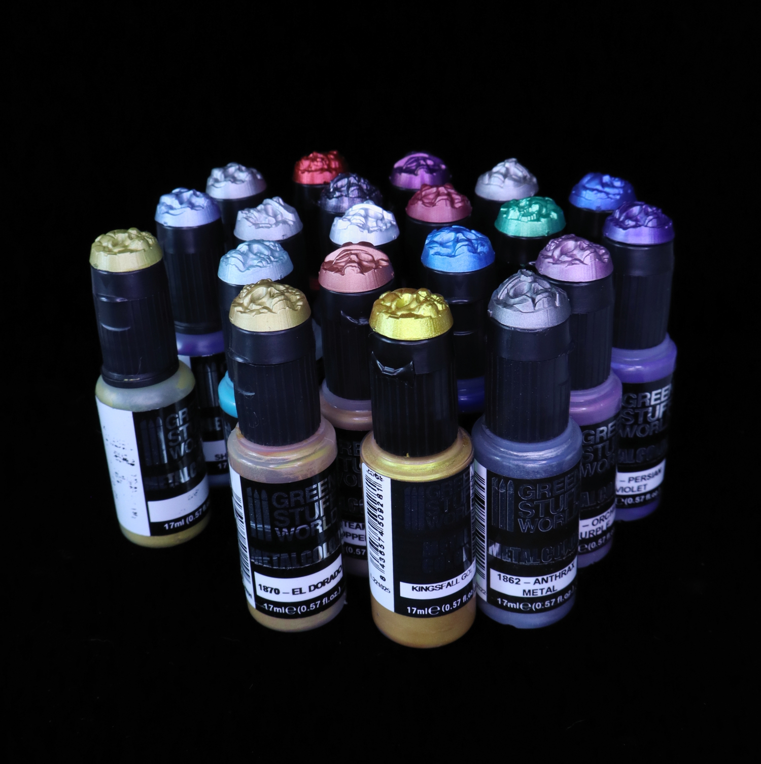 muestras de color negros