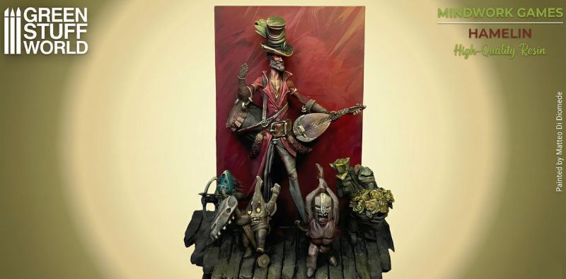 diorama pintado con pintura acrílica