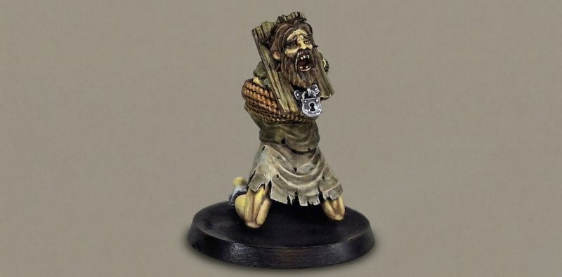 miniatura pintada con pintura acrílica