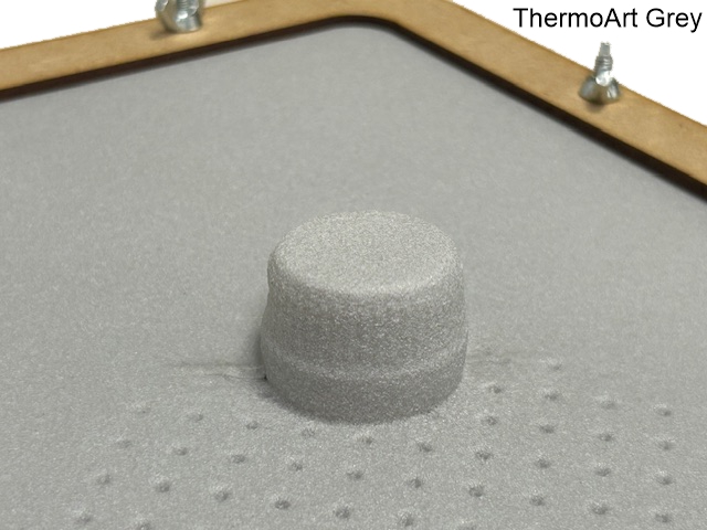 Thermoformed piece made of ThermoArt Grey