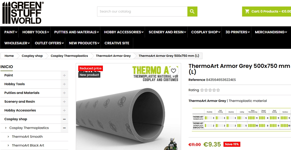 ThermoArt Alternativa Worbla 50x75cm