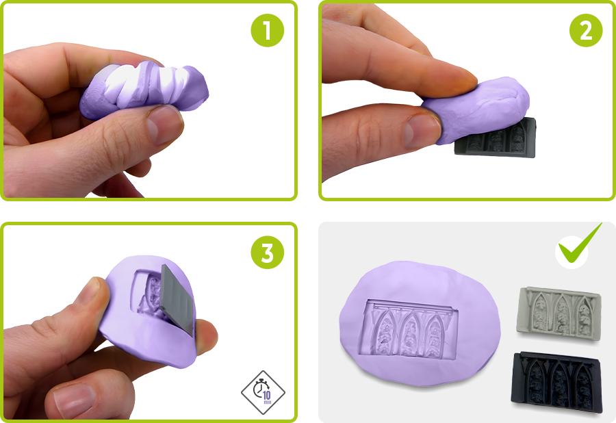 Silicone putty for hand molds