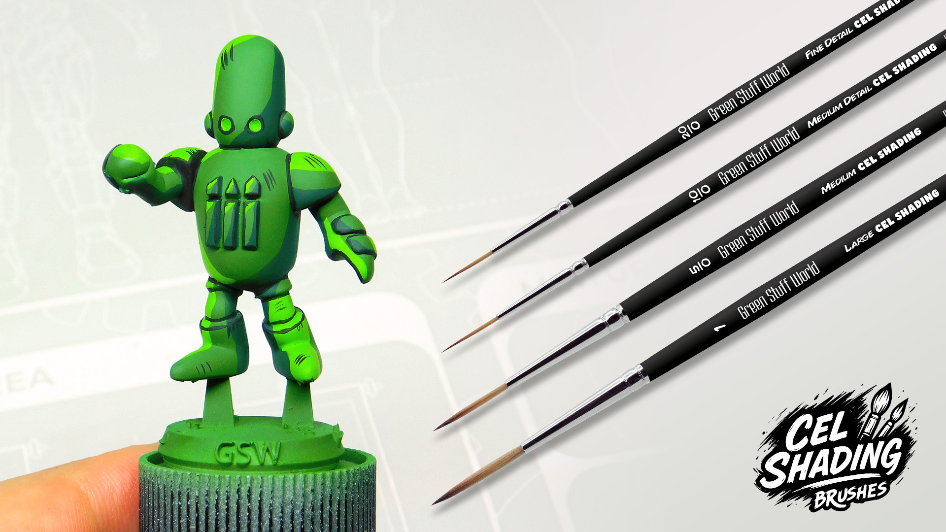 Cel Shading Brushes for painting Anime figures